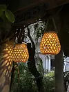 Solar Lantern Outdoor Hanging Lantern Light IP44 Waterproof with Handle for Yard