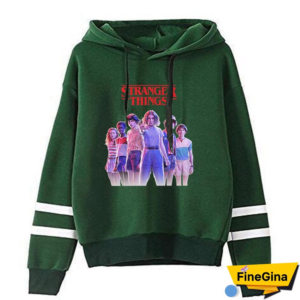 Stranger Things Printed Hoodies Unisex Hooded Sweatshirts Cozy Tops Pullovers