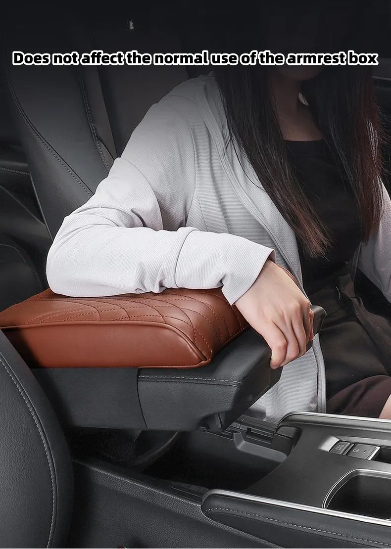 Car multifunctional leather raised cushion armrest box mat