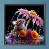 Flower Mouse-Full Round Diamond Painting(40x40cm)