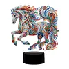 Gorgeous Animal Diamond Painting Night Light 5D DIY Diamond Painting Lamp (Horse)