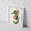 DIY Resin Beach Art Craft Kit with Frame, Resin Art Sea Glass Craft, Ocean Color Design, Materials for Adults Home Decor Desk Display, Ocean Themed DIY Kit Set and Creative Birthday Gift