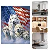 (US Local)Wolf  Flag-11CT Stamped Cross Stitch Kit(45x60cm)