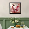 Floral Skirt Girl-Partial Special Shaped Diamond painting 30*30CM