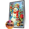 Diamond Painting-5D Full Round Drill Christmas Snowman(60*40 cm)