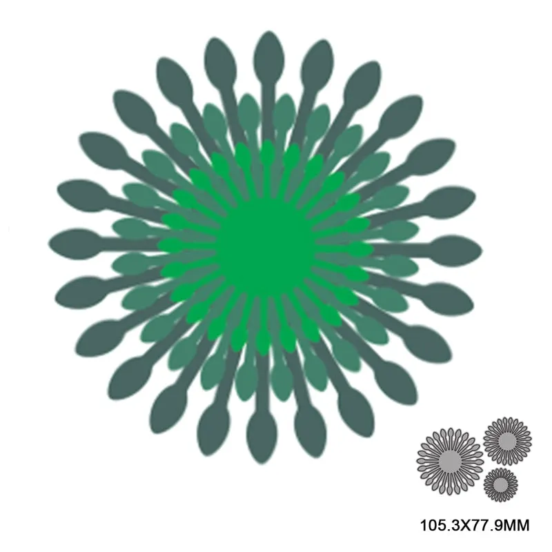 3pcs flower Metal Cutting Dies Stencils For DIY Scrapbooking Decorative Embossing Paper Cards Album Making Handcraft Die Cutting