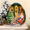 >SALE<Wooden Santa Claus Diamond Painting Desktop Ornaments for Bedroom Table Decor