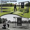 [US Local Warehouse] Golf Hitting Practice Net with 2 Side Barriers & Storage Bag 10x7ft Golf Hitting Aid Net Personal Driving Range for Backyard Driving Chipping Training Swing