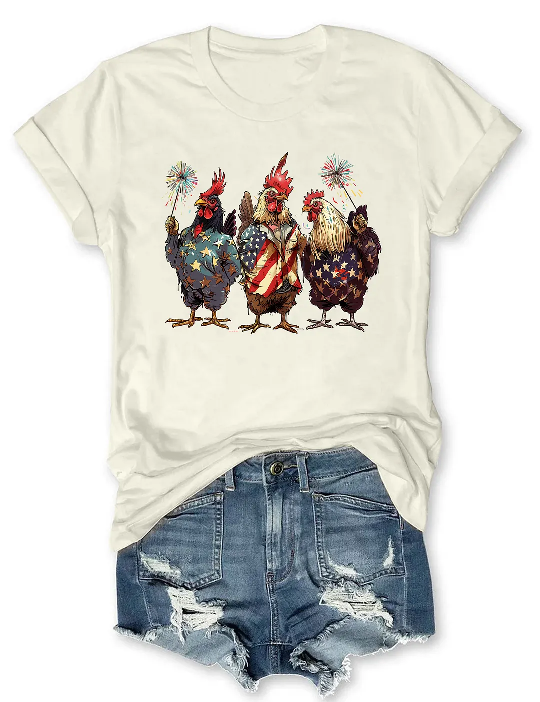 USA Chicken 4th Of July T-shirt