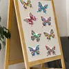 (US Local)8Pcs Butterfly Diamond Painting Fridge Magnet Diamond Art Magnets Decals Kit