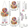 Double Sided Colorful Pattern 5D DIY Crystal Rhinestone Wind Bell Suncatcher Hanging Kits