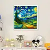 Starry Sky Scenery-11CT Stamped Cross Stitch 50*50cm/19.69*19.69in