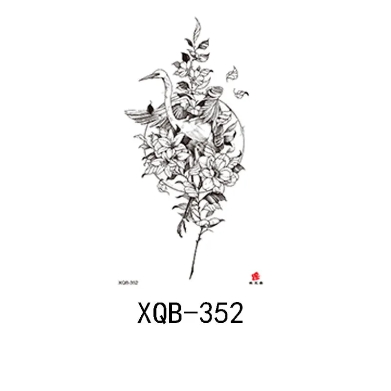 Small Full Arm Waterproof Tattoo Sticker Half Arm Arm Painted Flower Animal Arm Lasting European and American Tattoo Sticker