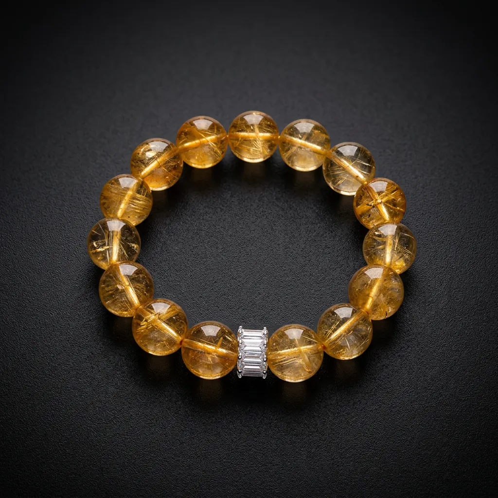JiStones Radiant Citrine 'Fortune' Bracelet - Handcrafted Light Luxury Gemstone Jewelry Sun-Kissed Golden Citrine