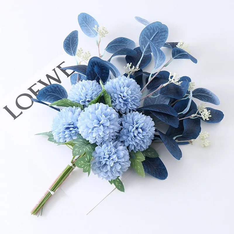 Nordic Artificial Silk Flowers Bridal Shower Wedding Anemone Bouquet Home Party Table Decoration Fake Flower Plant DIY Srapbook