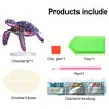 (US Local)5D DIY Special Shape Diamond Painting Desk Ornament Purple Animals Decor Kit