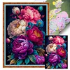 (Multi Style)Peony-Full Embroidery 3 Strands 11CT Stamped Cross Stitch-40*60CM-Large Size