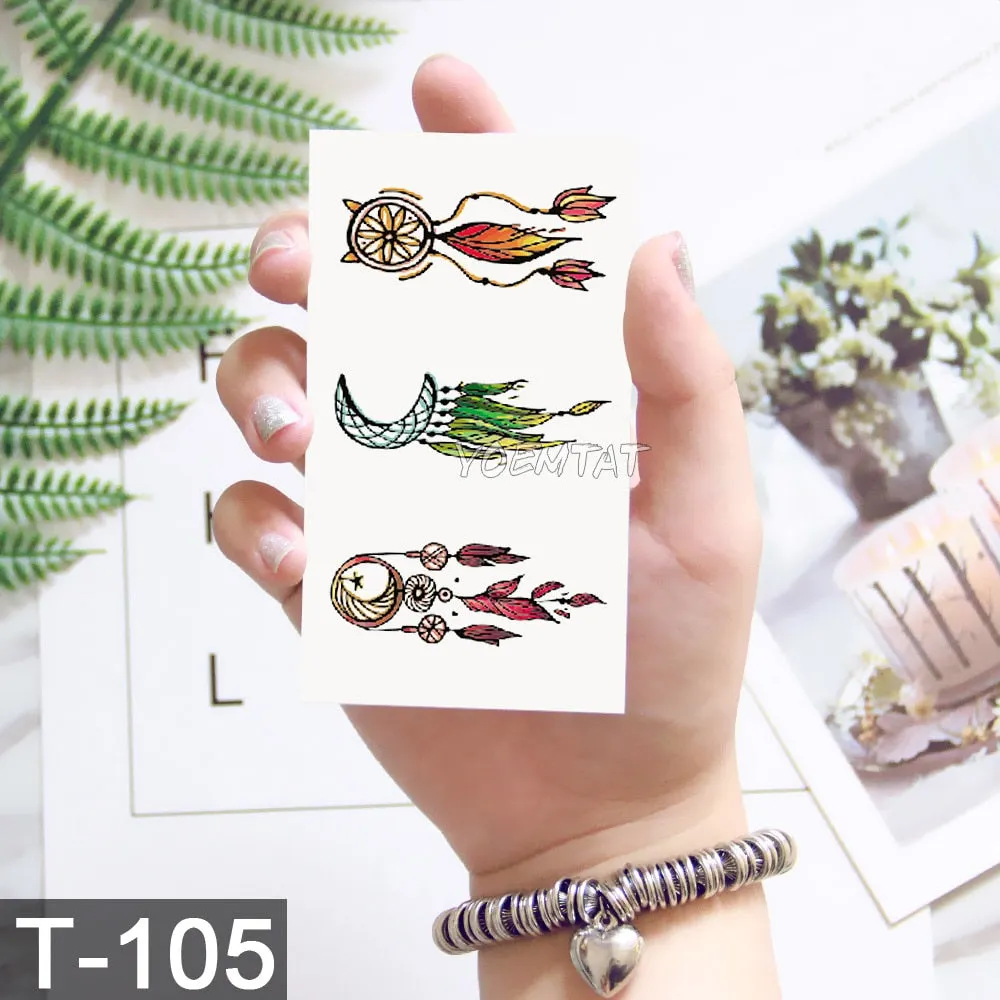 Waterproof Temporary Tattoo Sticker Cute Watercolor Cartoon Design Children Lamp Water Transfer Tatto Marine Man Girl Fake Tatoo