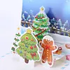 (US Local)6PCS DIY Diamond Art Greeting Cards Xmas Designs for Festivals and Celebrations