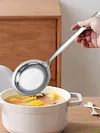 304 Stainless Steel Fine Mesh Strainer Multi-functional Sieve Colander with Handle Fat Skimmer Spoon Kitchen Gadget for Oil Filter Skimming Grease Foam