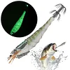 Luminous Wood Shrimp Fishing Lure Steel Wire Squid Jig Shrimp Bait for Saltwater