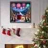 Diamond Painting-DIY Full Round Drill Santa Claus Elk Fireworks(40*40 CM)