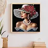 Elegant Beauty-Partial Special Shaped Diamond Painting 30*30CM