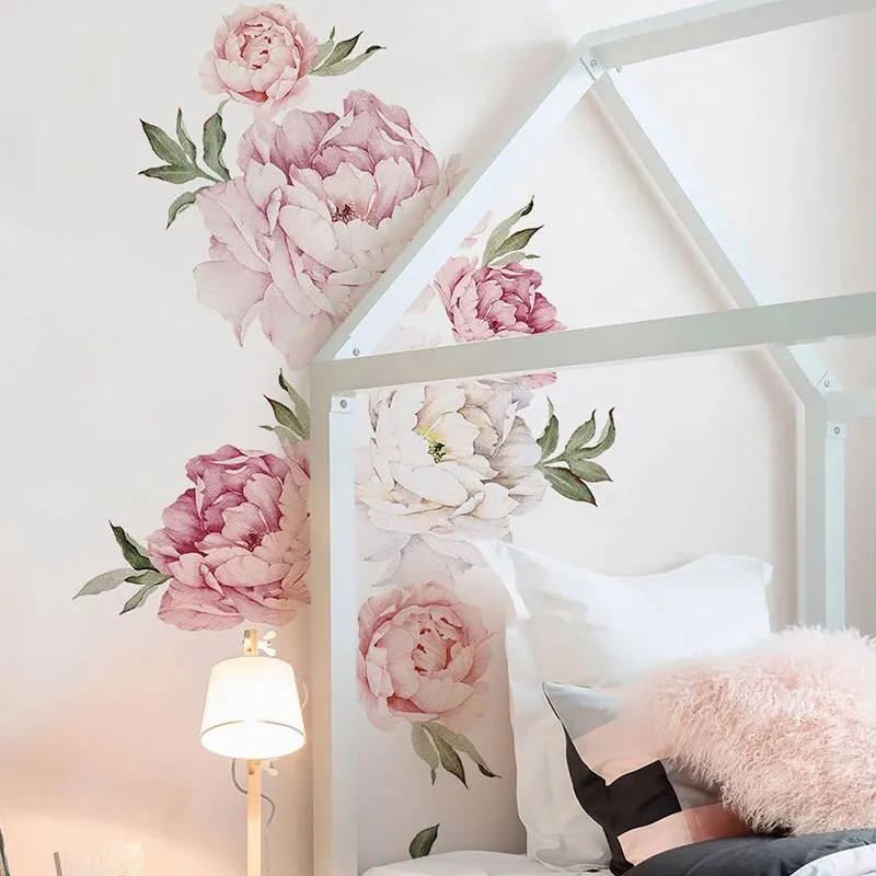 Vinyl Wall Stickers Flowers Living Room Decoration Peony Sticker For Wall Decals For Kids Rooms Flower Of Life Wall Sticker