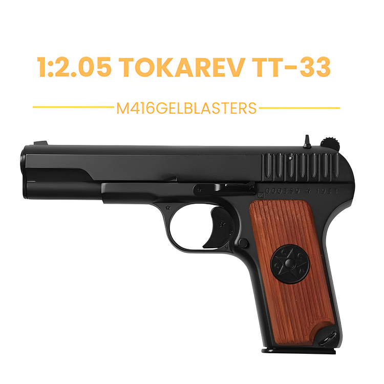1:2.05 Tokarev TT‑33 Metal Toy Gun | Alloy Shell‑Ejecting Replica