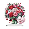 Acrylic Special Shaped Romantic Valentines Day Desktop Diamond Art Kits for Home