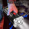 5COB+LED 500LM Portable Flashlight USB Rechargeable Power Display Torch