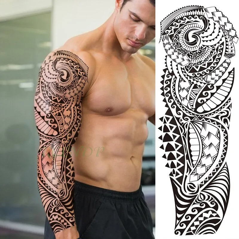 Waterproof Temporary Tattoo Sticker dragon Chinese style full arm fake tatto flash tatoo big size sleeve tato for men women