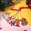 5pcs/set DIY Christmas Diamond Drill Dots Painting Crystal Xmas Trees Hanging Pendant Kits