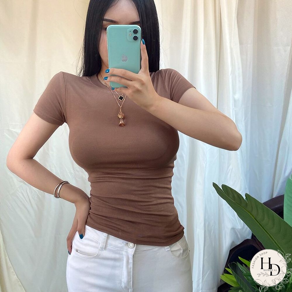Aossviao Summer Character T-Shirts Fashion Girls Tops Short Sleeve Slim T-Shirts Korean Women Cotton Tee Shirt Femme