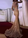 Shiny Bodycon Long Sleeves Maxi Dress