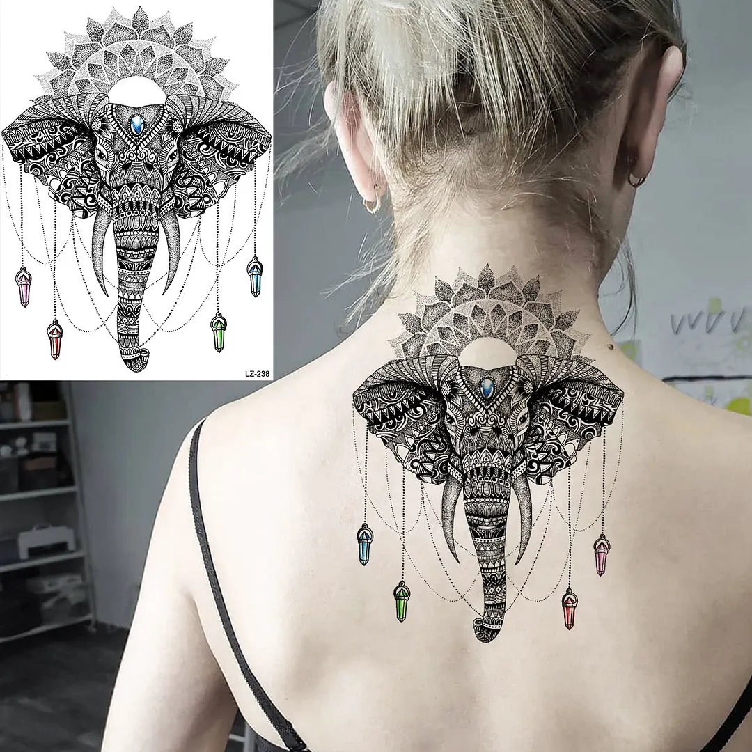 Black Rose Flower Sexy Temporary Tattoos For Women Adult Thigh Peony Skull Realistic Fake Tattoo Sexy Washable Tatoos Sticker