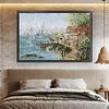 >SALE<Full Embroidery Cotton Thread 14CT Counted Mariner Harbor Cross Stitch75x52cm