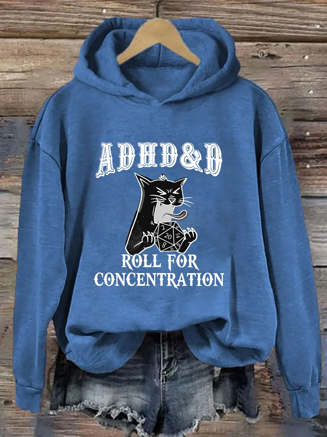 ADHD DnD Cat Hoodie