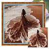 (Multi-Style) Beach Dress Girl-11CT Stamped Cross Stitch 40*40cm/15.75*15.75in
