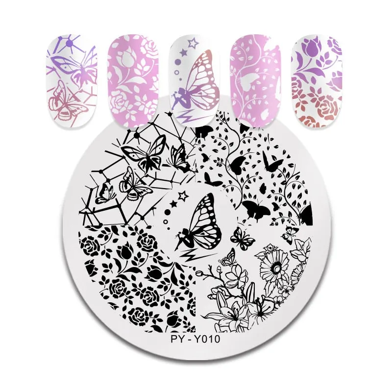 PICT YOU Nail Stamping Plates Snow Winter Nail Art Stamp Template idea nail Image Plate Stainless Steel Stencil Tools-Nail Inspo