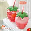 3/6pcs Drinking Cup 500ml Pineapple/Strawberry Shape Creative Beach Party Favors