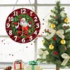 (US Local) DIY Xmas Diamond Painting Ornament with Clock Function Creative Craft