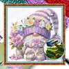 (US Local)Gnome - 9CT Partial Beaded Cross Stitch Kit(40x39cm)