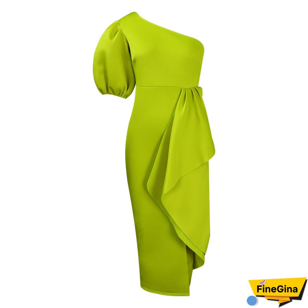 Yellow Sexy Plus Size Solid Backless Off the Shoulder Short Sleeve Dress