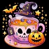 (US Local)Halloween Tea-Full Round Diamond Painting(40x40cm)