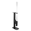 [US Local Warehouse] 50.79in Pellet Stove with Glass Tube Pellet Patio Heater with Table Wood Burning Stove Smokeless Firepit for Camping Beach Garden Balcony