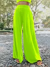 Casual Simple Long Sleeves+Wide Leg Suits