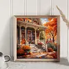 Autumn'S Door - 14CT Stamped Cross Stitch - 50*50cm