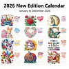 2026 DIY Special Shape Desktop Diamond Standing Calendar for Bedroom Living Room