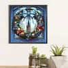 Diamond Painting-DIY Full Round Drill Stained Glass Christmas Wreath